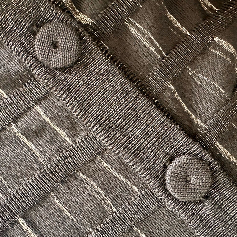 VERSACE fine black/gold cardigan XS-S/40 - Picture 8 of 9